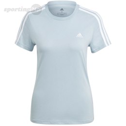 Koszulka damska adidas Essentials Slim 3-Stripes Tee jasnoniebieska IM2788 Adidas
