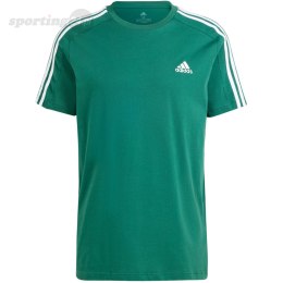 Koszulka męska adidas Essentials Single Jersey 3-Stripes zielona IS1333 Adidas