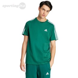 Koszulka męska adidas Essentials Single Jersey 3-Stripes zielona IS1333 Adidas