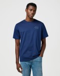 KOSZULKA WRANGLER 112371488 EMBROIDERY TEE NAVY