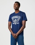 KOSZULKA WRANGLER 112371477 AMERICANA TEE NAVY