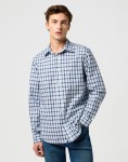 KOSZULA WRANGLER 112371552 1 PKT SHIRT CERULEAN