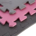 Mata Puzzle Multipack One Fitness 9 Elementów 10mm różowo-szare MP10