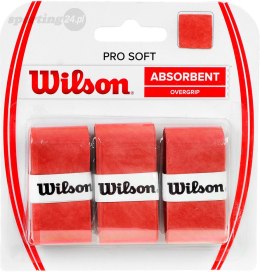 Owijka Wilson Pro Soft Absorbent Overgrip czerwona 3szt WRZ4040OR Wilson