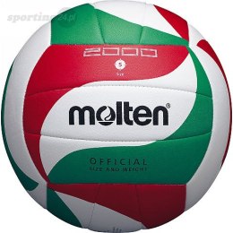 Piłka siatkowa Molten V5M2000 biało-czerwono-zielona Molten