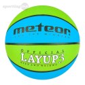 Piłka Koszykowa Meteor Layup 3 niebiesko-zielona 07048 Meteor