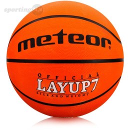 Piłka koszykowa Meteor Layup 7 pomarańczowa 7055 Meteor