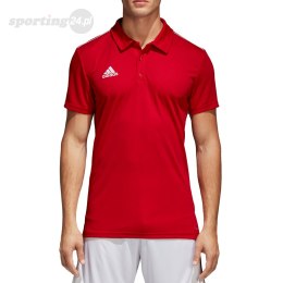 Koszulka męska Adidas Core 18 Polo czerwona CV3591