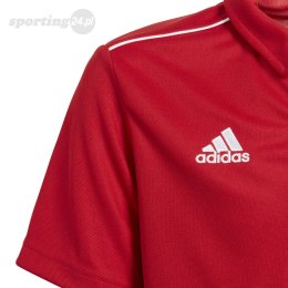 Koszulka dla dzieci adidas Core 18 Polo JUNIOR czerwona CV3681 Adidas teamwear