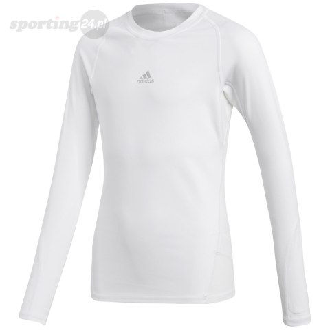 Koszulka dla dzieci adidas Alphaskin Sport LS Tee JUNIOR biała CW7325 Adidas teamwear