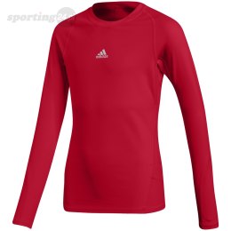 Koszulka dla dzieci adidas Alphaskin Sport LS Tee JUNIOR czerwona CW7321 Adidas teamwear