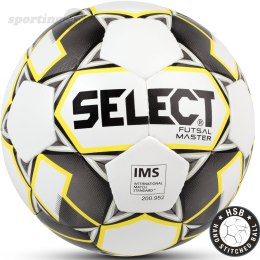 Piłka nożna Select Futsal Master IMS 2018 Hala biało-żółto-czarna 13825 Select