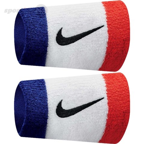 Frotki na rękę Nike szerokie Swoosh niebiesko-biało-czerwone 2szt N0001586620 Nike Football