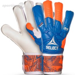 Rękawice bramkarskie Select 34 Protection Flat Cut 2019 niebiesko-pomarańczowo-białe Select