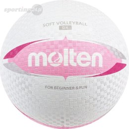 Piłka siatkowa Molten gumowa biało-różowa S2V1550-WP Molten