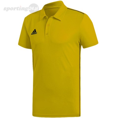 Koszulka męska adidas Core 18 Climalite Polo żółta FS1902 Adidas teamwear