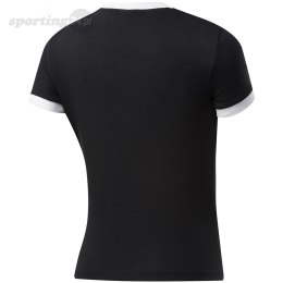 Koszulka damska Reebok Training Essentials Linear Logo Tee czarno-biała FK6681 Reebok