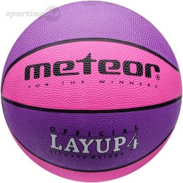 Piłka koszykowa Meteor Layup 4 różowa 07029 Meteor