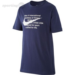 Koszulka dla dzieci Nike Tee Swoosh For Life granatowa CT2632 451 Nike