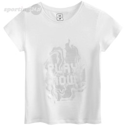 Koszulka dla dziewczynki 4F biała J4Z20 JTSD204 10S 4F