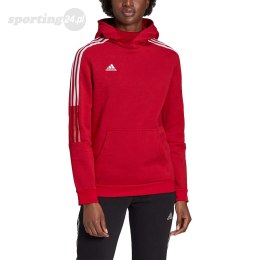 Bluza damska adidas Tiro 21 Sweat Hoody czerwona GM7327 Adidas teamwear