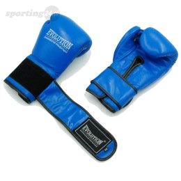 Rękawice bokserskie Evolution profesjonalne ze skóry naturalnej PRO RB-1510,1512 niebieskie Evolution