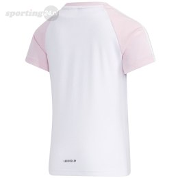 Koszulka dla dzieci adidas Lg St Bos Tee biało-różowa GP0430 Adidas