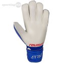 Rękawice bramkarskie Reusch Attrakt Grip Finger Support Junior niebiesko-białe 5172810 4011 Reusch
