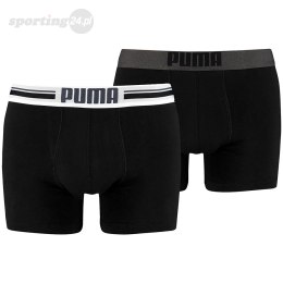 Bokserki męskie Puma Placed Logo Boxer 2P czarne 906519 03 Puma