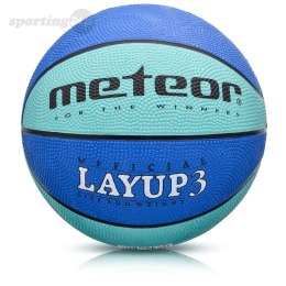 Piłka koszykowa Meteor LayUp 3 niebieska 07080 Meteor