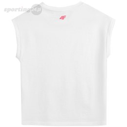 Koszulka dla dziewczynki 4F biała HJL21 JTSD009 10S 4F