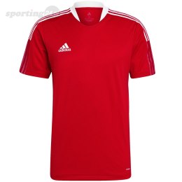Koszulka męska adidas Tiro 21 Training Jersey czerwona GM7588 Adidas teamwear