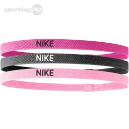 Opaska Nike Elastic Hairbands 3PK różowa, szara, ciemnoróżowa NJN04944OS Nike Football