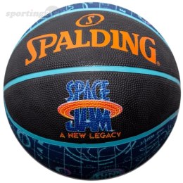 Piłka do koszykówki Spalding Space Jam Tune Court niebiesko-czarna '7 84560Z Spalding