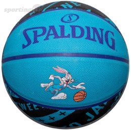 Piłka do koszykówki Spalding Space Jam Tune Squad Bugs niebiesko-czarna '7 84598Z Spalding
