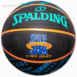 Piłka do koszykówki Spalding Space Jam Tune Squad Roster czarno-niebieska '7 84540Z Spalding