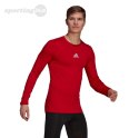 Koszulka męska adidas Compression Long Sleeve Tee czerwona GU7336 Adidas teamwear