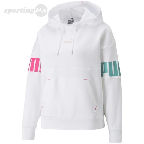 Bluza damska Puma Power Colorblock Hoodie TR biała 847125 02 Puma