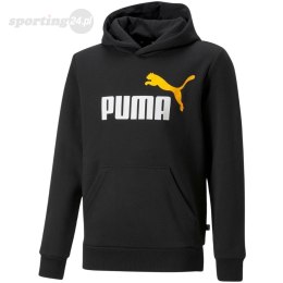 Bluza dla dzieci Puma ESS+ 2 Col Big Logo Hoodie czarna 586987 54 Puma