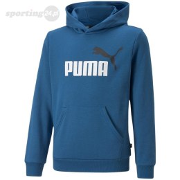 Bluza dla dzieci Puma ESS+ 2 Col Big Logo Hoodie niebieska 586987 17 Puma