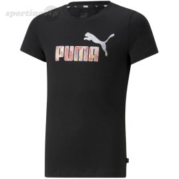Koszulka dla dzieci Puma ESS+ Bloom Logo G czarna 670311 51 Puma