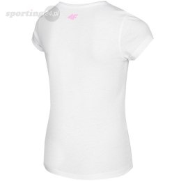 Koszulka dla dziewczynki 4F biała HJL22 JTSD008 10S 4F