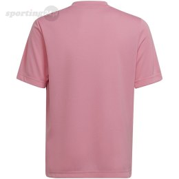 Koszulka dla dzieci adidas Entrada 22 Graphic Jersey różowo-czarna HC2632 Adidas teamwear