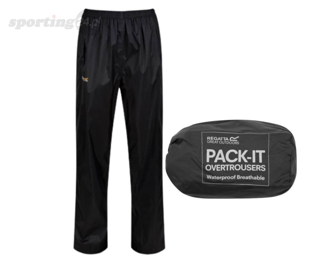 Damskie spodnie przeciwdeszczowe Pack It - Czarny