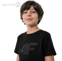 Koszulka dla chłopca 4F głęboka czerń HJZ22 JTSM002 20S 4F