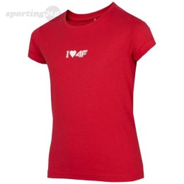 Koszulka dla dziewczynki 4F czerwona HJZ22 JTSD005 62S 4F