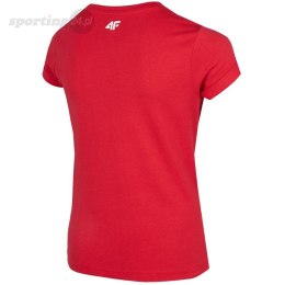 Koszulka dla dziewczynki 4F czerwona HJZ22 JTSD005 62S 4F