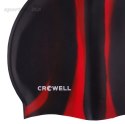 Czepek pływacki silikonowy Crowell Multi Flame czarno-czerwony kol.02 Crowell