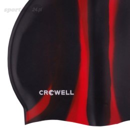 Czepek pływacki silikonowy Crowell Multi Flame czarno-czerwony kol.02 Crowell