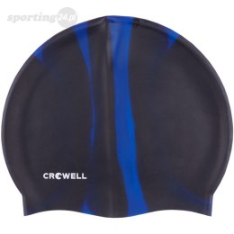 Czepek pływacki silikonowy Crowell Multi Flame czarno-niebieski kol.01 Crowell